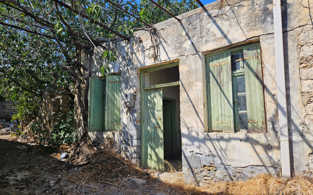 Stone built village house and complete ruin in quiet part of the village