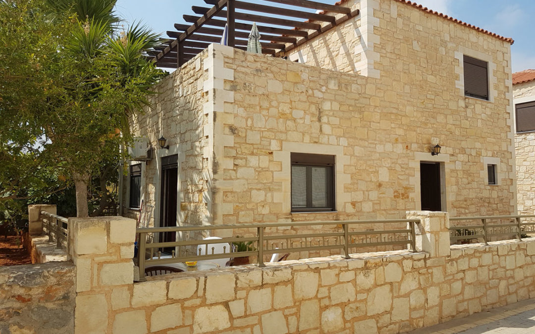 Newly stone built house close to the sea